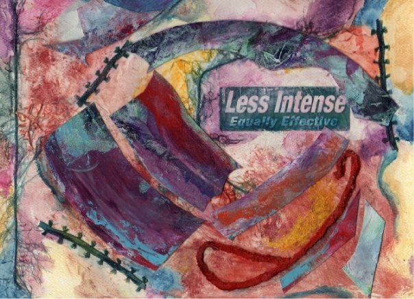 mixed media visual journal by Anna Chamberlain (sticker is from a Listerine bottle)